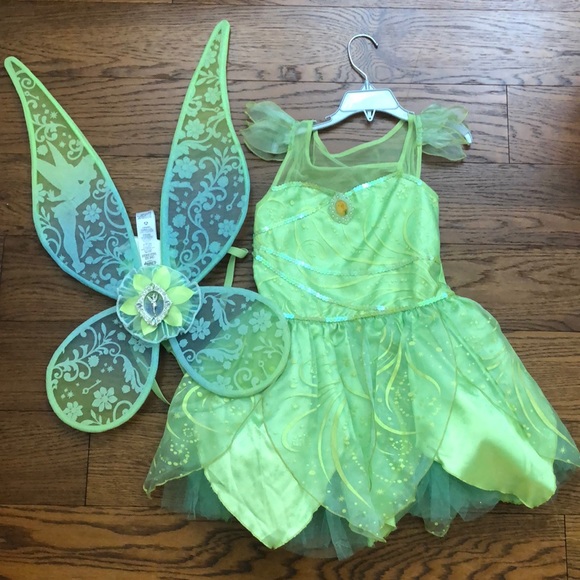 NWT Disney Store Tinker Bell Halloween Costume Wings Headband Green 100/% Cotton